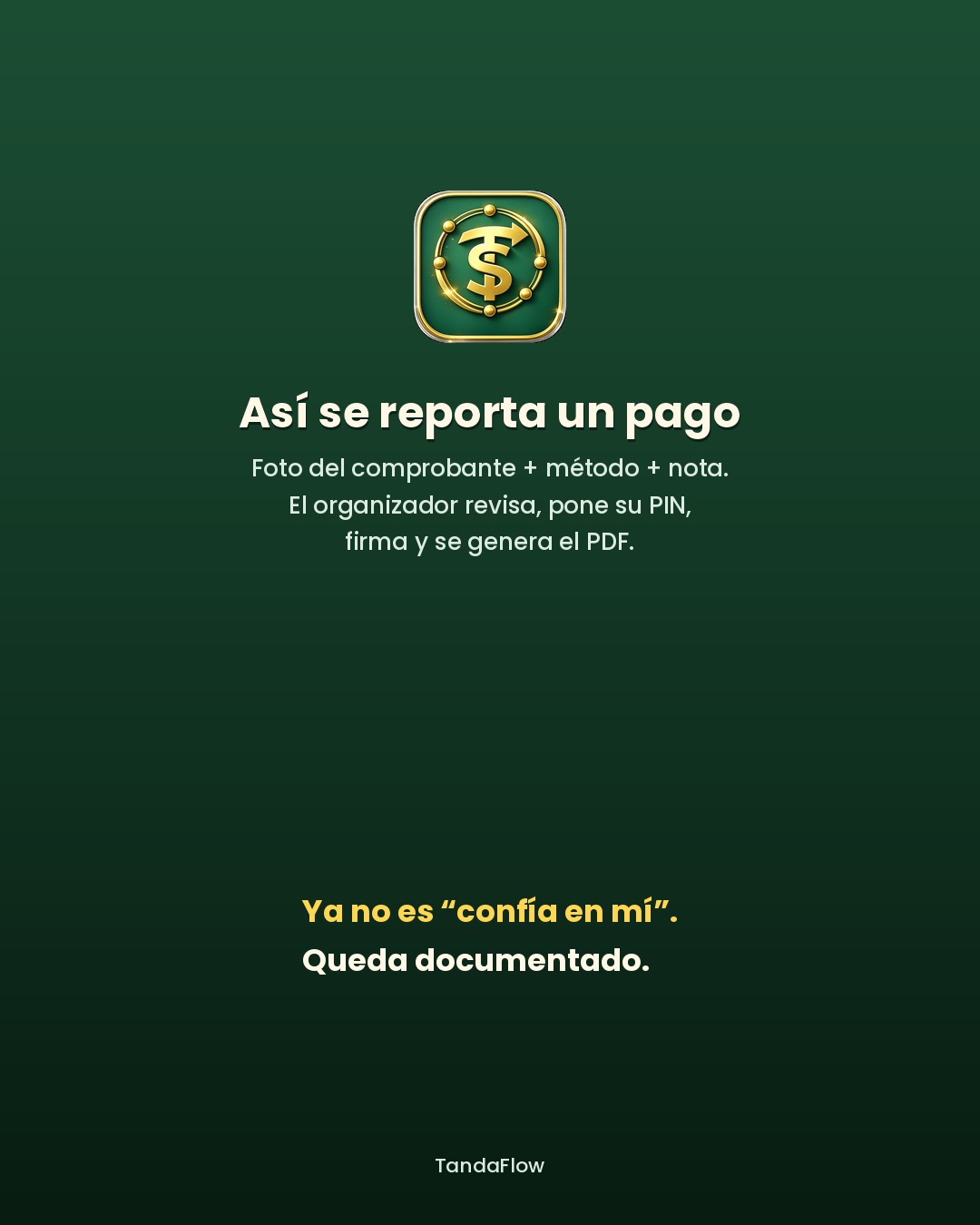 Portada: así se reporta un pago